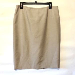 Kasper 10 Khaki Pencil Skirt